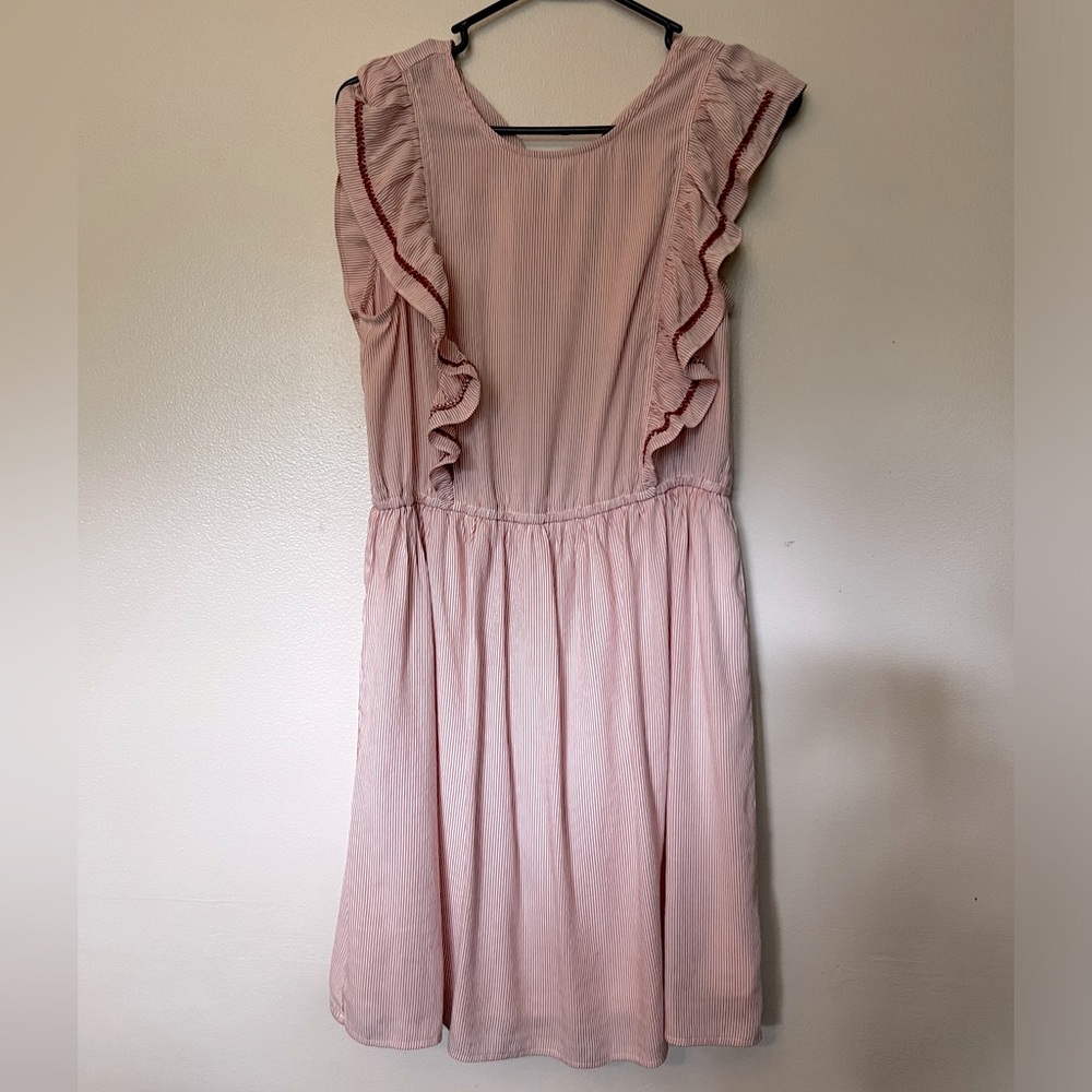 Dress By Staccato Size M - Women | Color: White- Rusty Pinkish